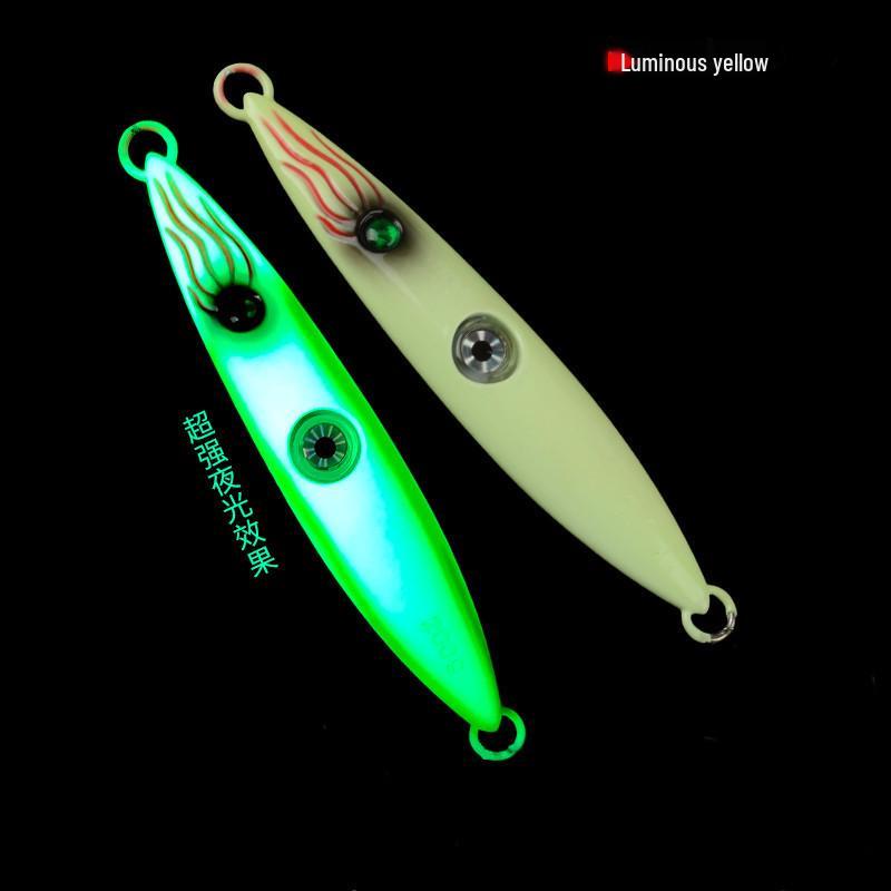 Super Bright Luminous Iron Plate Fishing Knife with Fish-Attracting Light for Overnight Sea Fishing