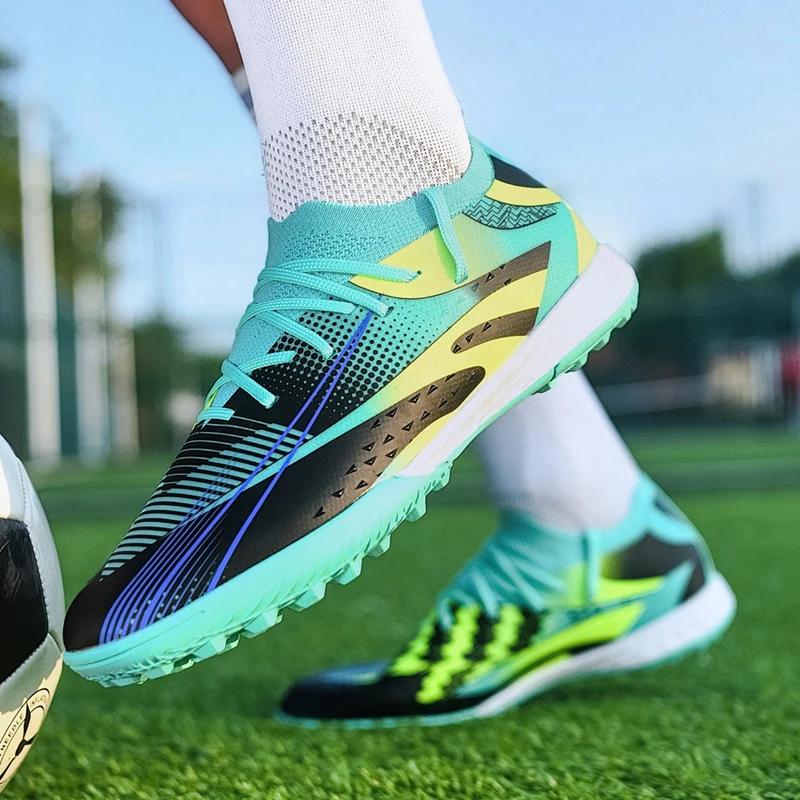 Kinderfußballschuhe Professionelle Fußballschuhe für Herren Leichte Socke Outdoor Rutschfeste Fußballschuhe Originale Sneakers