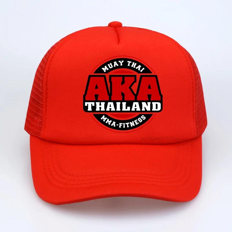 

Aka Thailand Gym Logo Muay Thai Baseball Cap summer mesh trucker hat outdoor casual sports snapback hats gorras Adjustable