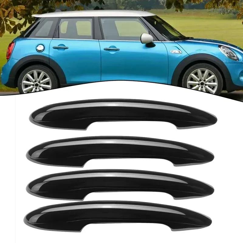 Gloss Black ABS Door Handle Covers for MINI For Cooper F55 4PCS with Easy tallation and LED Light Compatibility