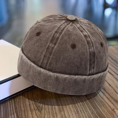 Docker Şapka Düz Renk Erkek Yuvarlak Four Seasons Sailor Trendy Dekoratif