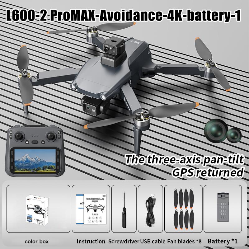 L600 Pro Max with 5G GPS Drone 4.5inch LCD Screen RC Quadcopter Toys 8K HD Camera 3-axis Gimbal LaserObstacle Avoidance Brushless FPV Drones