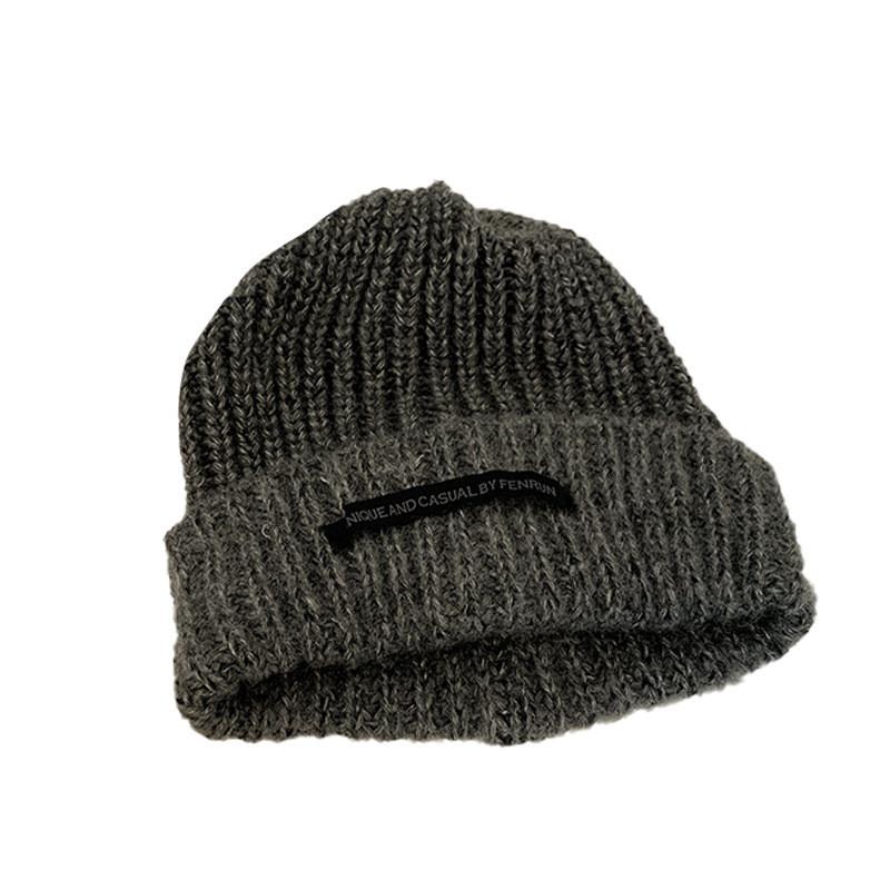 Elegant And Stylish Womens Knit Beanie Warm Cotton Hat With Trendy Design Letter