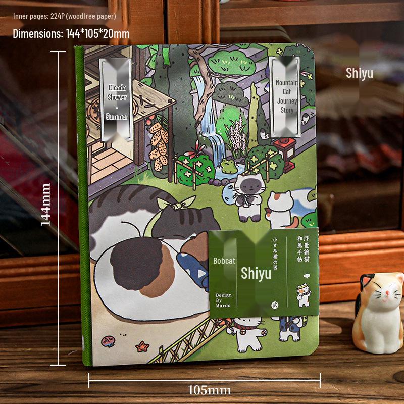 Mu Ran Backpack: Cute Meow Star Diary - Illustrated Travel Story & Student Planner Notebook