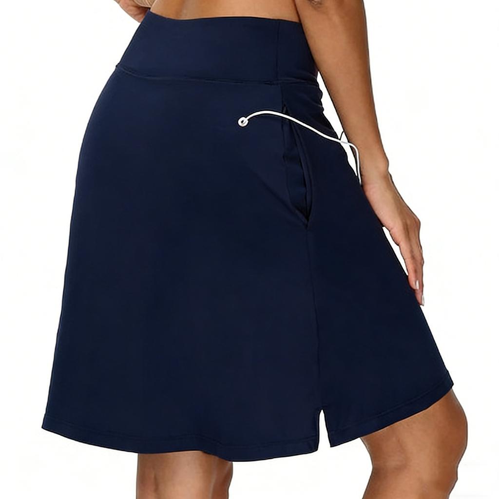 Lässiges Sportkleid für Damen mit Taschen, Modischer Schlitzrock