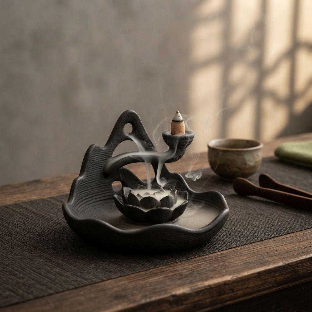 3D Printed Lotus Incense Holder Plastic Incense Stick Holder Zen Incense Holder Yoga Room