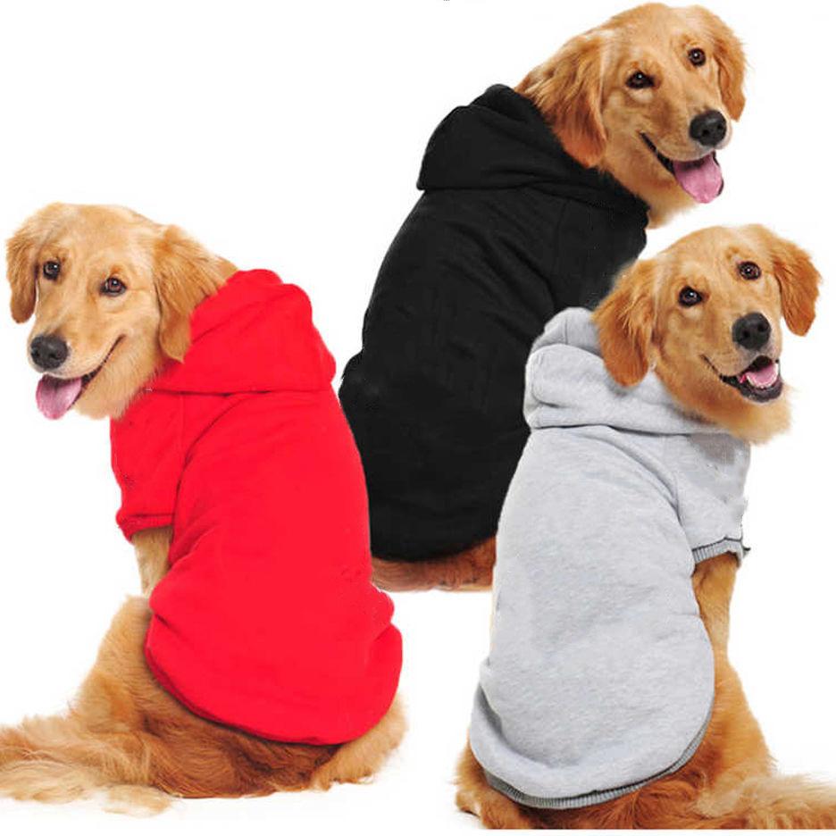 Hot-selling Blank Large Dog Hoodie Customizable Windproof Cartoon Design Warm Fleece Pet Sweatshirt Oversized Summer Multiple