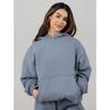 Comfrt Solid Color Embroidery Fleece Oversize Couple Hoodie Casual Loose Sweatpants Set