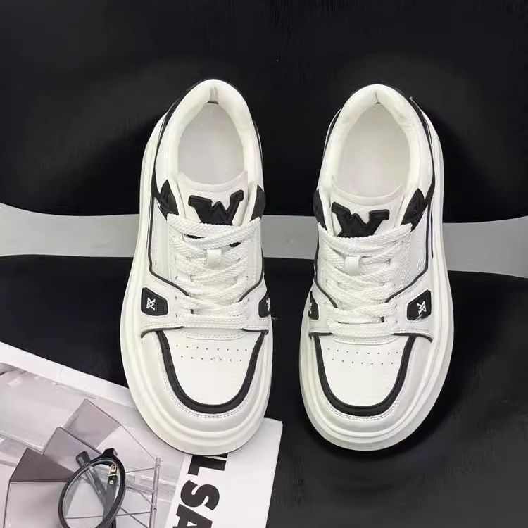 Mode leichte Luxus kleine weiße Schuhe Damen 2025 Frühling neu Koreanische Version ins Stil vielseitige Mode Muffin-Plateau Freizeitschuhe