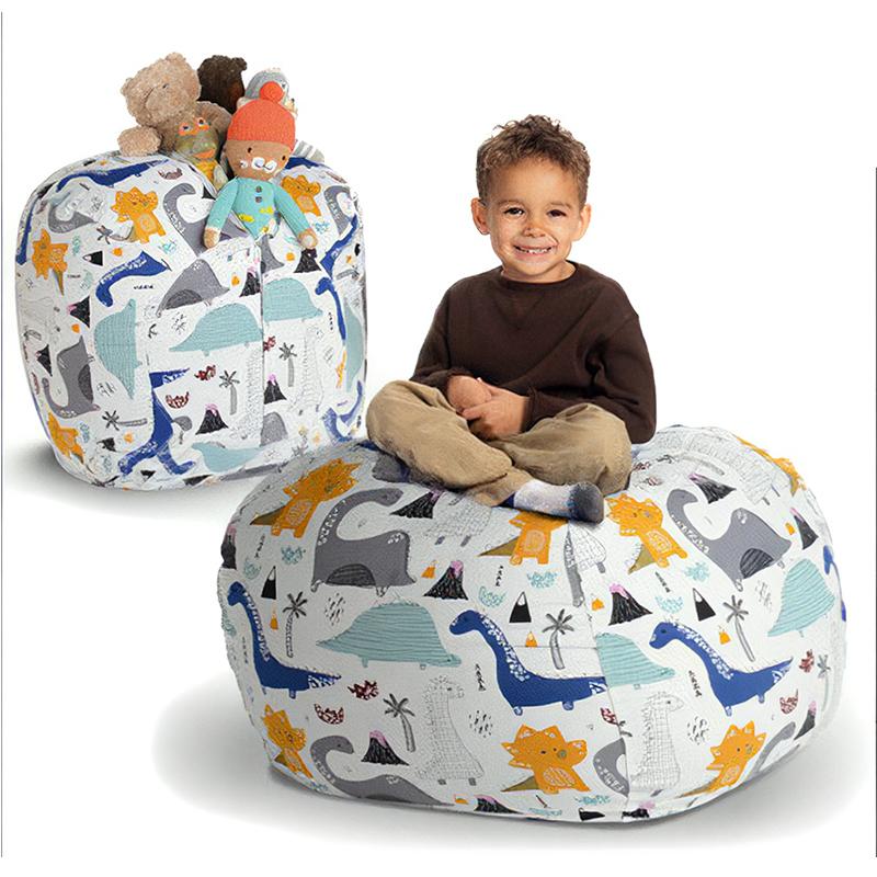 Children's Stuffed Animal Holding Bean Bag Chair Set For Finishing Children's Plush Toys Large Quality Canvas Toy Storage Bag