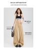 Women's American Loose Jeans: Autumn Belted Design, Slimming Straight-Leg, Wide-Leg Floor-Length Pants