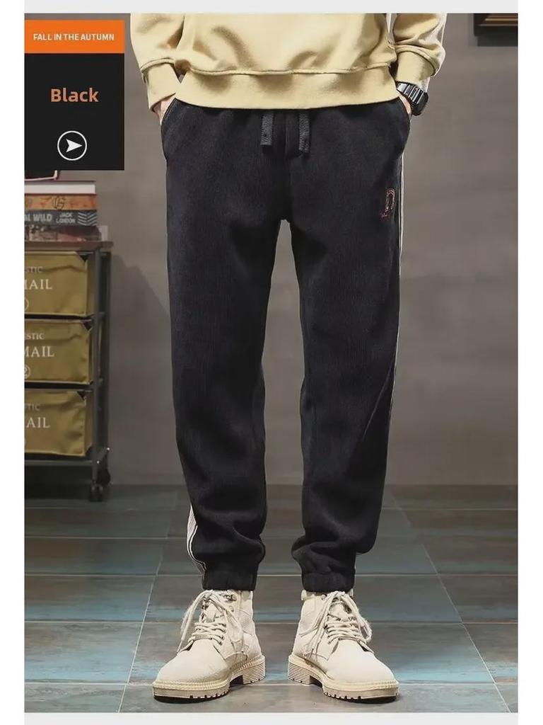 2024 Herren Herbst/Winter Dicke Samt Kordhose Jogginghose: Lockere Passform, Warm & Trendig