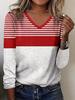 2025 Halloween Women's T-Shirts Graphic Witch Elegant Vintage Tees Long Sleeve T-shirts V-Neck Regular Tops Casual Pullover