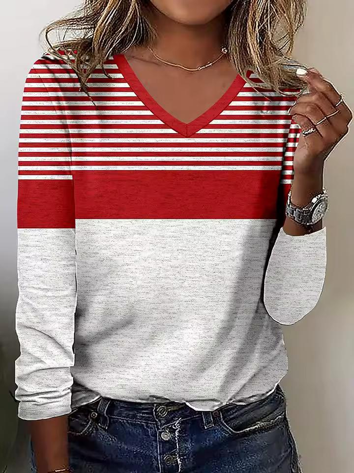 2025 Halloween Women's T-Shirts Graphic Witch Elegant Vintage Tees Long Sleeve T-shirts V-Neck Regular Tops Casual Pullover