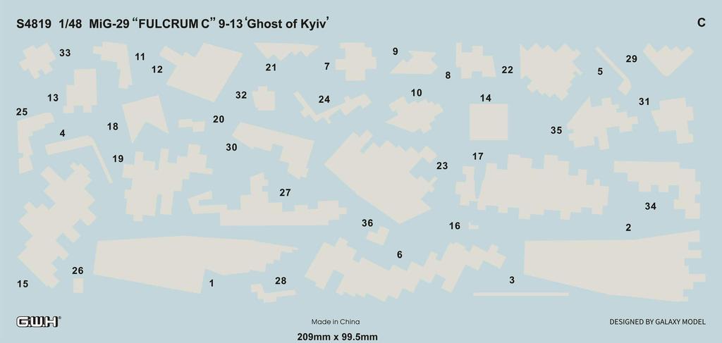 Great Wall Hobby FURCRUM C GHOST OF KYIV Plastic Model S4819 1/48 MiG-29 (Airplane)