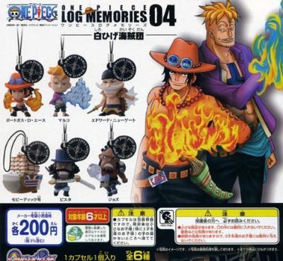 Gashapon One Piece Log Memories 04 Complete Set of 6 -Whitebeard Pirates-
