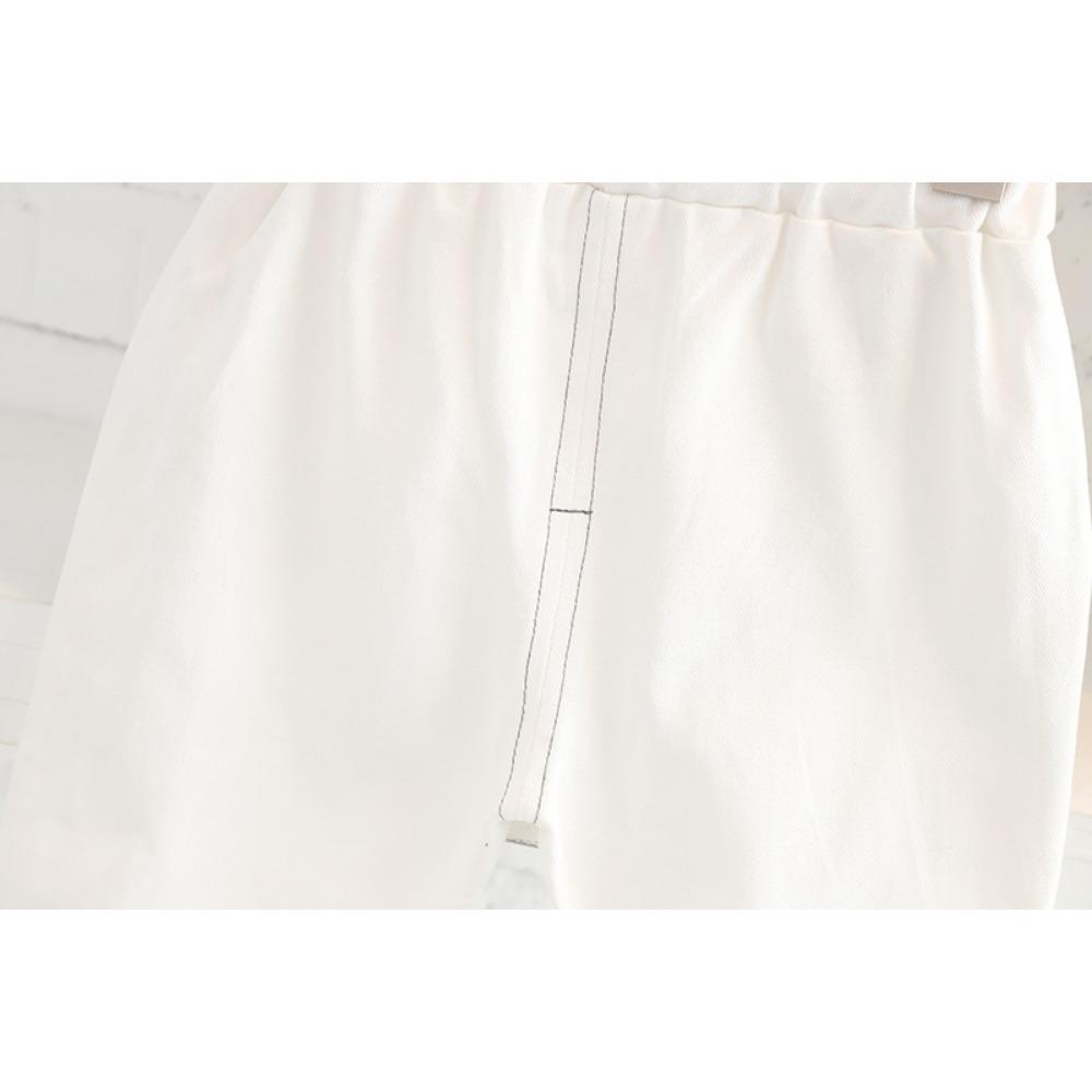 Children's Autumn Clothing Set for Boys and Girls Striped Round Neck Jeans Two-piece Set with Bag