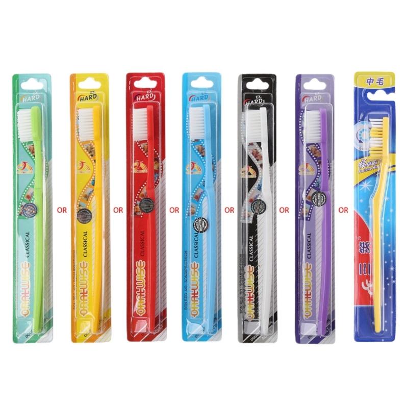 

1pc Super hard bristles Tooth brush for Men Remove Smoke color random E0BD