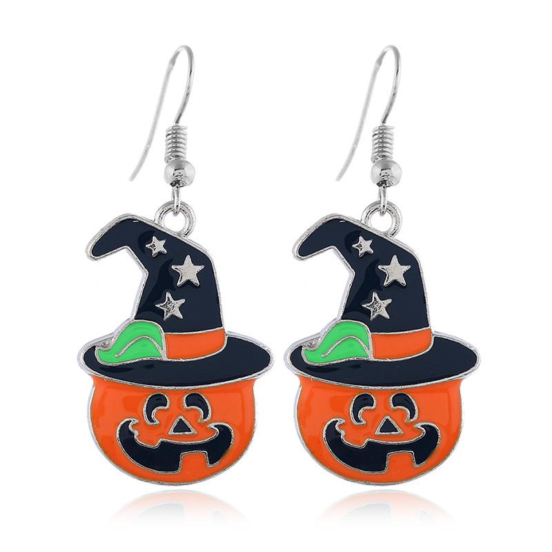 2023 Halloween Ghost Series Cartoon Spray Paint Earrings