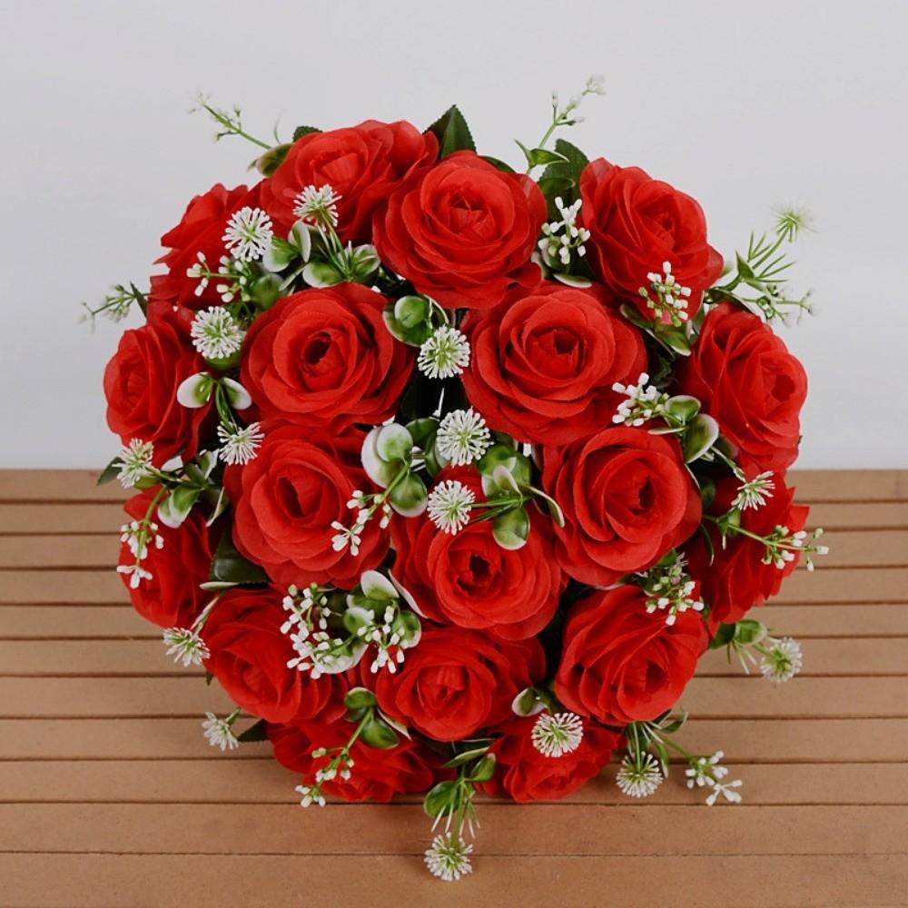 18 Heads Real Happy Flower 6 Colors Mini Natural Simulated Rose Photography Photo Gift Rose Flowers Decorative Home Decorative