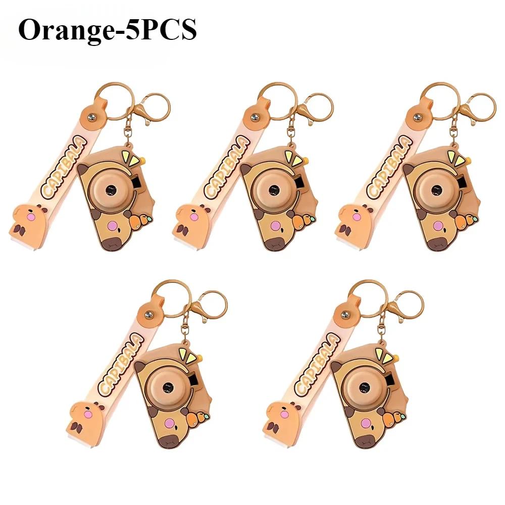 Capybara Projection Keychain Mini Camera Design Cute Animal Key Chain Bag Accessory Creative Gift for Friends Party Favor