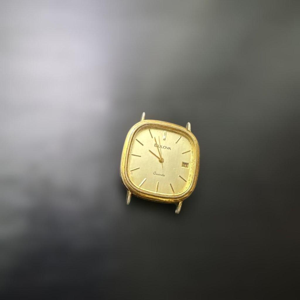 Used BULOVA Quartz Watch Body Gold Color Men's
