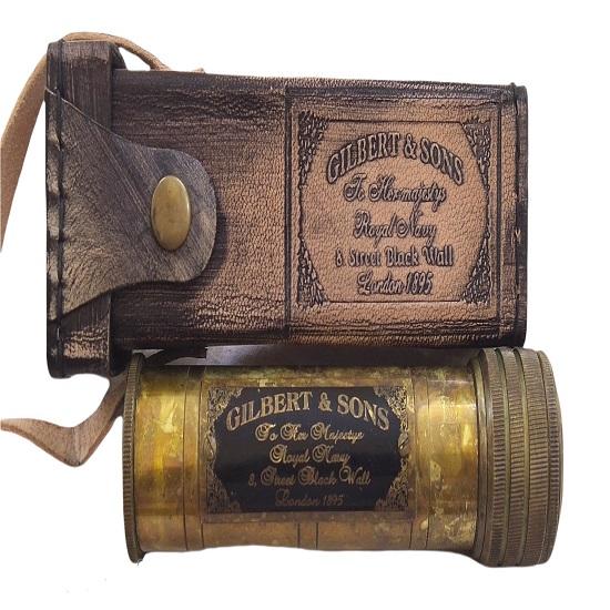 6" Brass Kaleidoscope Handmade Kaleidoscope Gilbert & Sons Kids Birthday Gift Christmas Gift Kids Playing Toy, Working Kaleidoscope