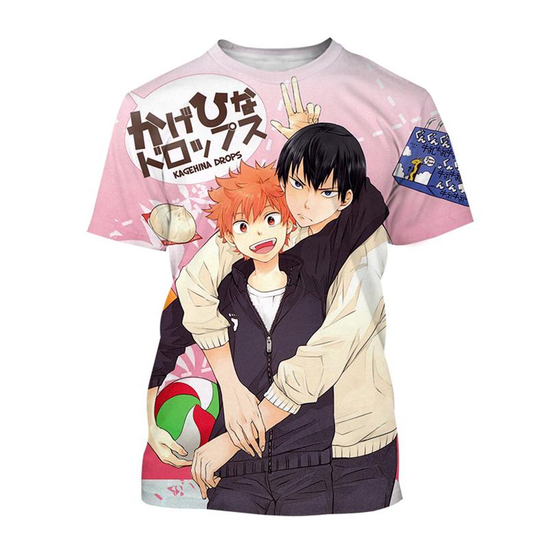 Fashion 3D Anime Print T Shirt For Men Hip Hop Trend Harajuku Children T-Shirt Outdoor Volleyball Sports Top Casual Short Sleeve