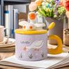 Cute Goose Ceramic Mug Funny Cartoon Coffee Cup Gift Bone China Breakfast Cup
