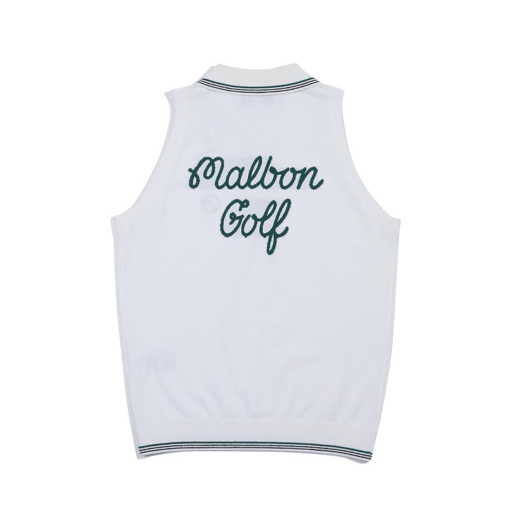 MALBON GOLF Malbon Script Sleeveless White (Woman)