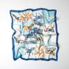 Luxury Printing Silk Scarf 70*70Cm Square Bandelet Women'S Silk Temperament Small Scarf Neck Decorative Wrap Fashion Scarves