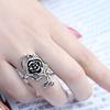 Gothic Women's Rose Flower Vine Alloy Enamel Finger Ring Cosplay Jewelry Gift