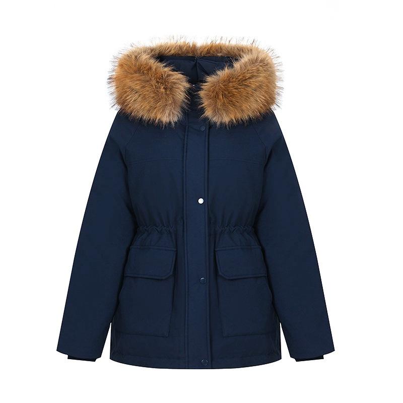 Export channels Women's winter tooling cotton-padded clothes big fur collar hooded pie overcome extra thick cotton cold resistance multi-color uni