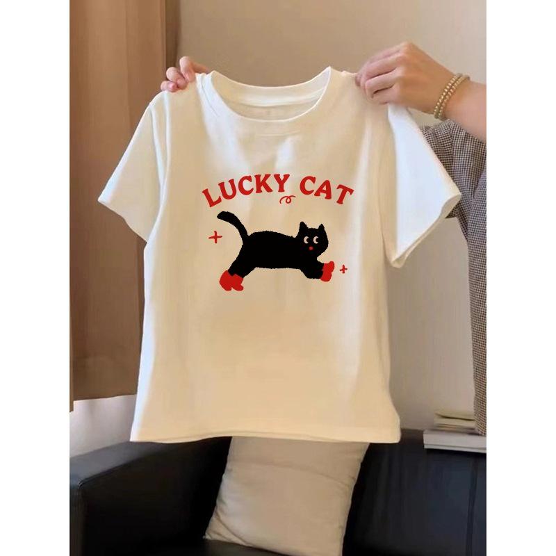 Women s Korean Style Short Sleeve Cotton Casual Loose T-Shirt M