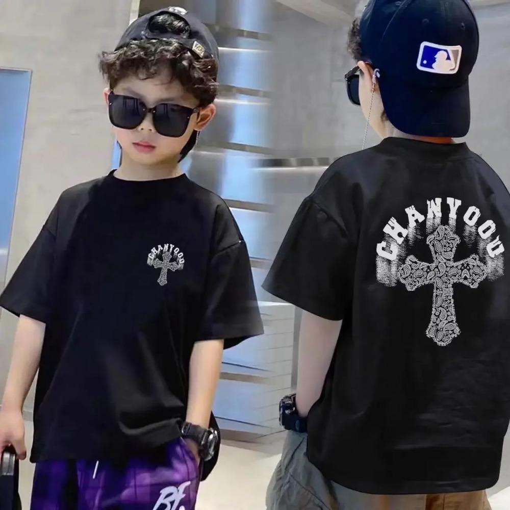 Children's and Teen Summer Printed T-Shirts for Boys and Girls, Short Sleeve, Kids' Sizes, Unisex Children's Tops