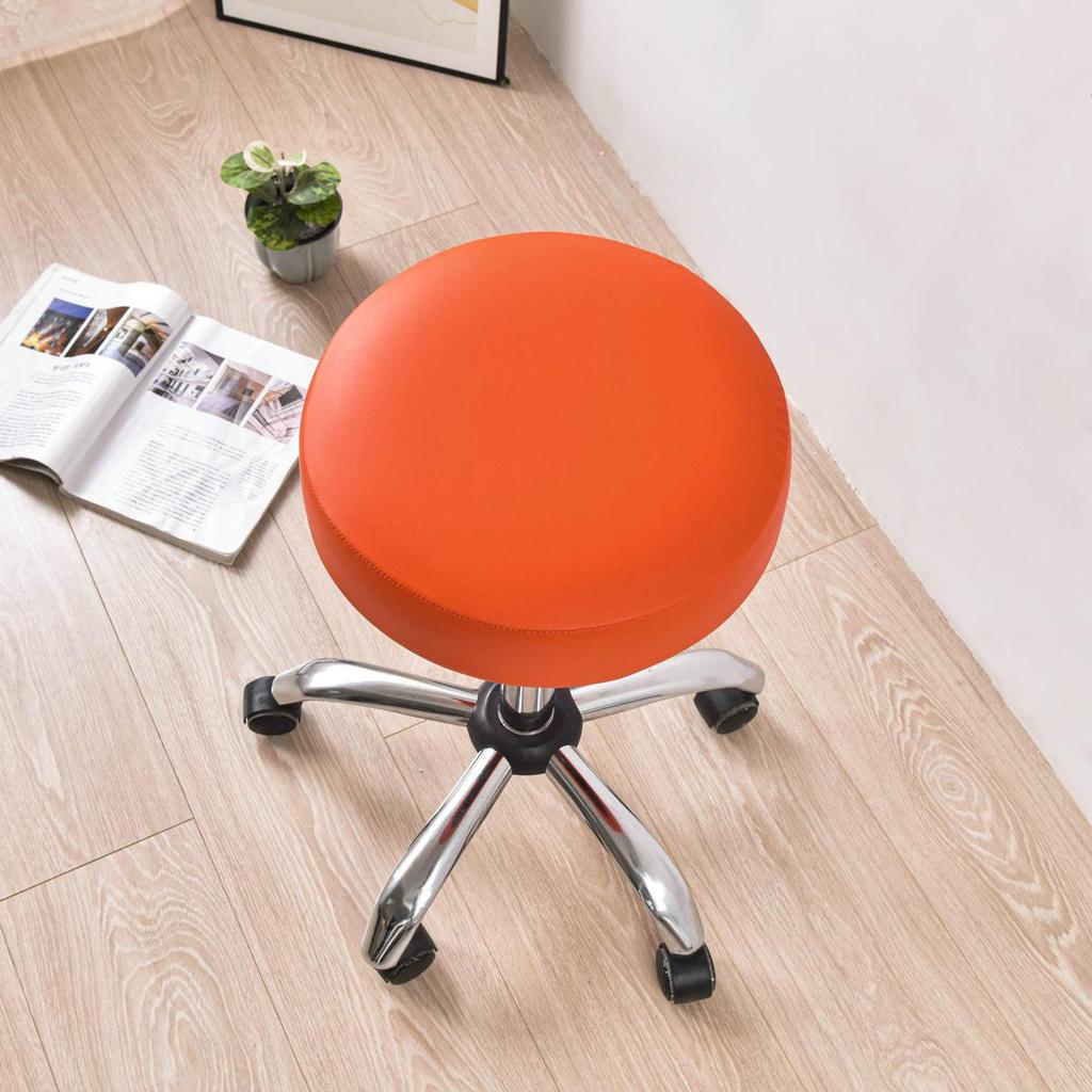 Waterproof Round PU Leather Chair Seat Cover for Dining Chairs, Hotels, and Home Use