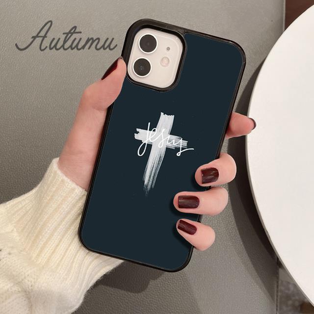 Cross On Bible Christian Catholic Phone Case for iPhone 11 12 13 14 Pro Max Mini XR XS SE 2020 6S 7 8 Plus Galaxy S21 S22 Cover
