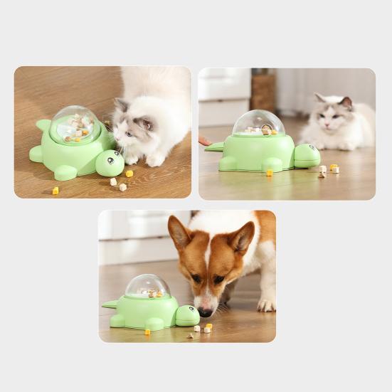 Interactive Pet Feeding Toy Turtle Shape Treat Dispenser Slow Feeder Food Puzzle Small Animal Snack Dispenser for Cats Dogs