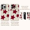 Cream Red Heart Phone Case for IPhone 16 15 14 13 12 11 X XS XR XSMAX 7 8 Pro Max Plus Double-layer Back Cover