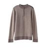 Men's Spring & Autumn Half-High Neck Zip Sweater - Casual, Versatile, Solid Color Pullover