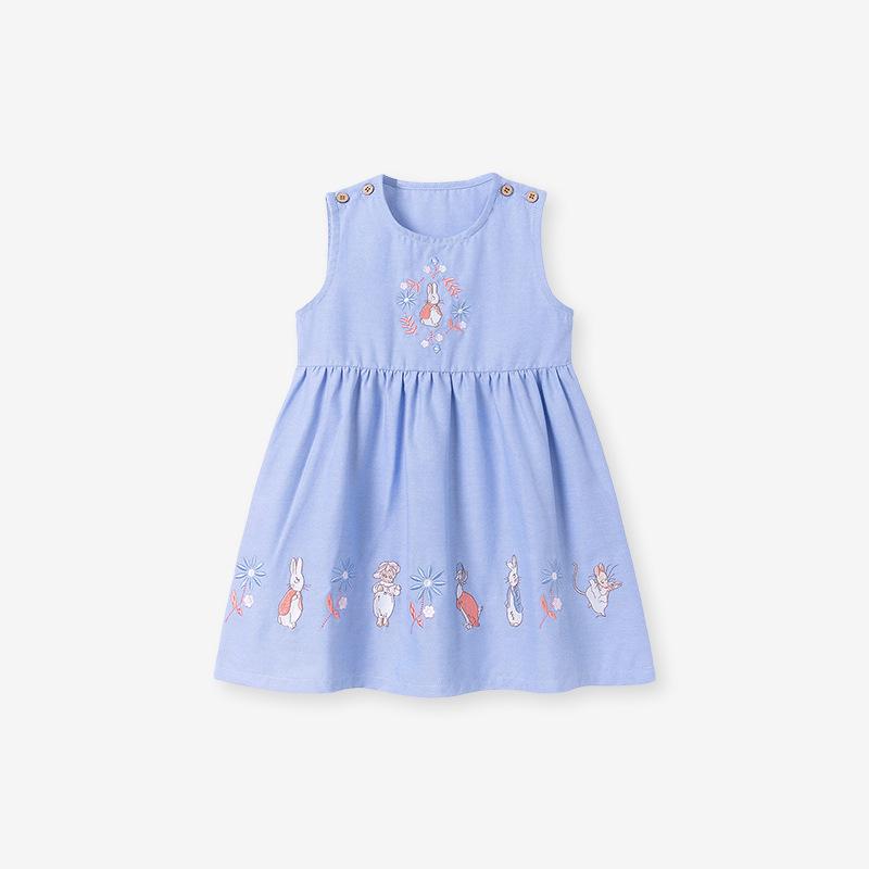 

Summer Sleeveless Cartoon Dress for Girls - Cute Children s Outfit 90cm