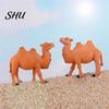 Camel Ornament Figurine Exquisite Realistic Plastic Micro Statue Landscape Decor Animal for Backyard Home