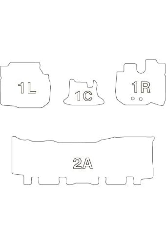 Clazzio Floor Mat 3D Type Set for 1 Caravan H30 Seater NEW Rubber Type Black (2018)/1~5 EN-5291 [5EENB5291K]