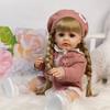 KEIUMI 22 Inch/55cm Reborn Baby Girl Doll Full Silicone Vinyl Gold Hair Doll Bebe Newborn For Child Birthday XMAS Gifts
