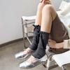 Knit Winter Warm Leg Warmers Long Socks Boot Cuffs Ribbed Leggings Stockings Bowknot Knee Warmers Sleeve
