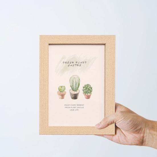 8/10-Inch Wooden Photo Frame High Clarity Glass Back Support Modern Heavy Duty Desktop Picture Display Decorative Frame Home Supplies