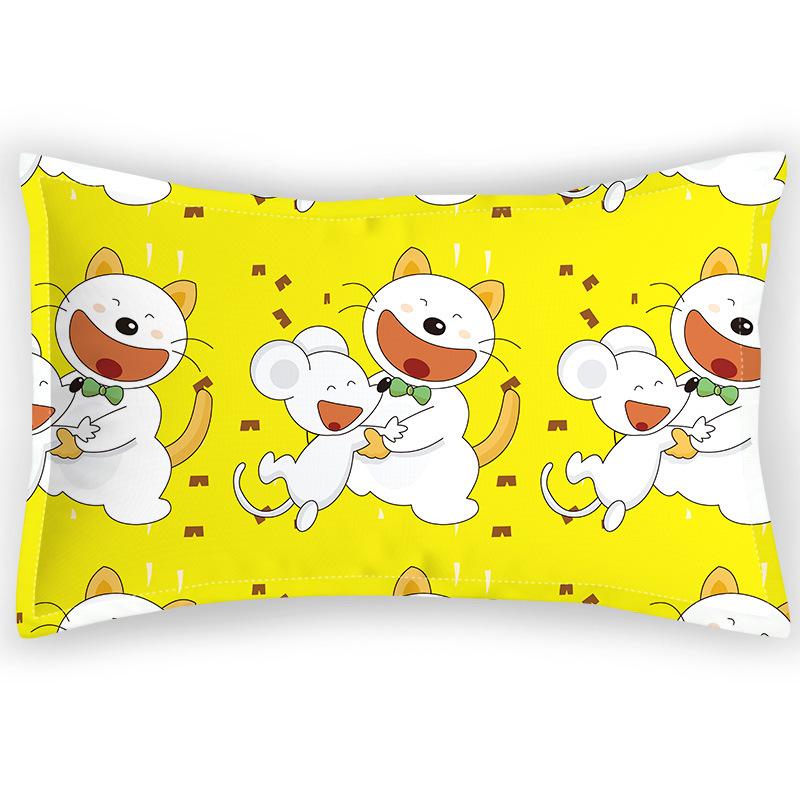 Digital Printing Pillowcase, Romantic Pastoral Satin Single Pillowcase, Summer Floral Pattern Velvet Bedding Pillowcase