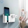Wall Mobile Phone Holder Plug Phone Charging Stand Remote Control Storage Box Bracket Punch-free Mounted Organizer Holders