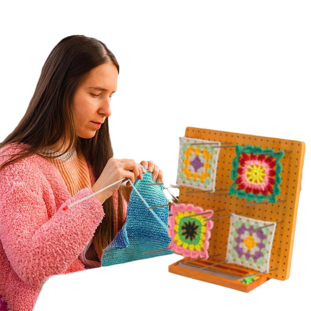 Crochet Blocking Board, Crochet Accessories For Knitting, Blocking Board For Crocheting, Gift For Mother, Grandmother (20 Stainless Steel