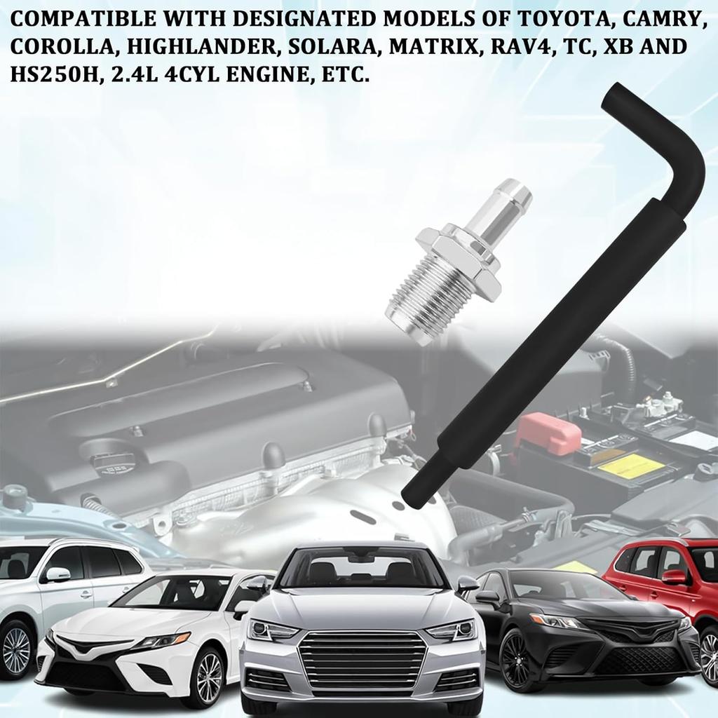 Engine PCV Valve and Hose Kit for Toyota Corolla Camry Highlander Solara Matrix RAV4 TC XB Lexus HS250h Ventilation Pcv Valve Vacuum Hose Replacement